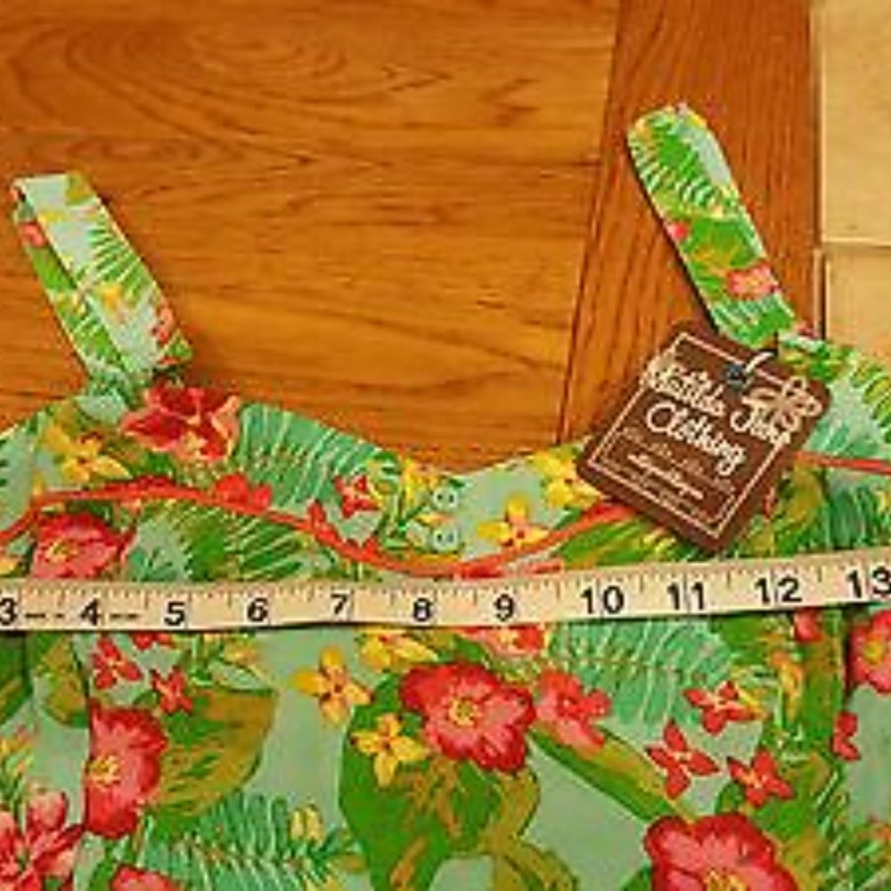 MATILDA JANE GREEN FLORAL DRESS SZ 10 NEW - Picture 5 of 6